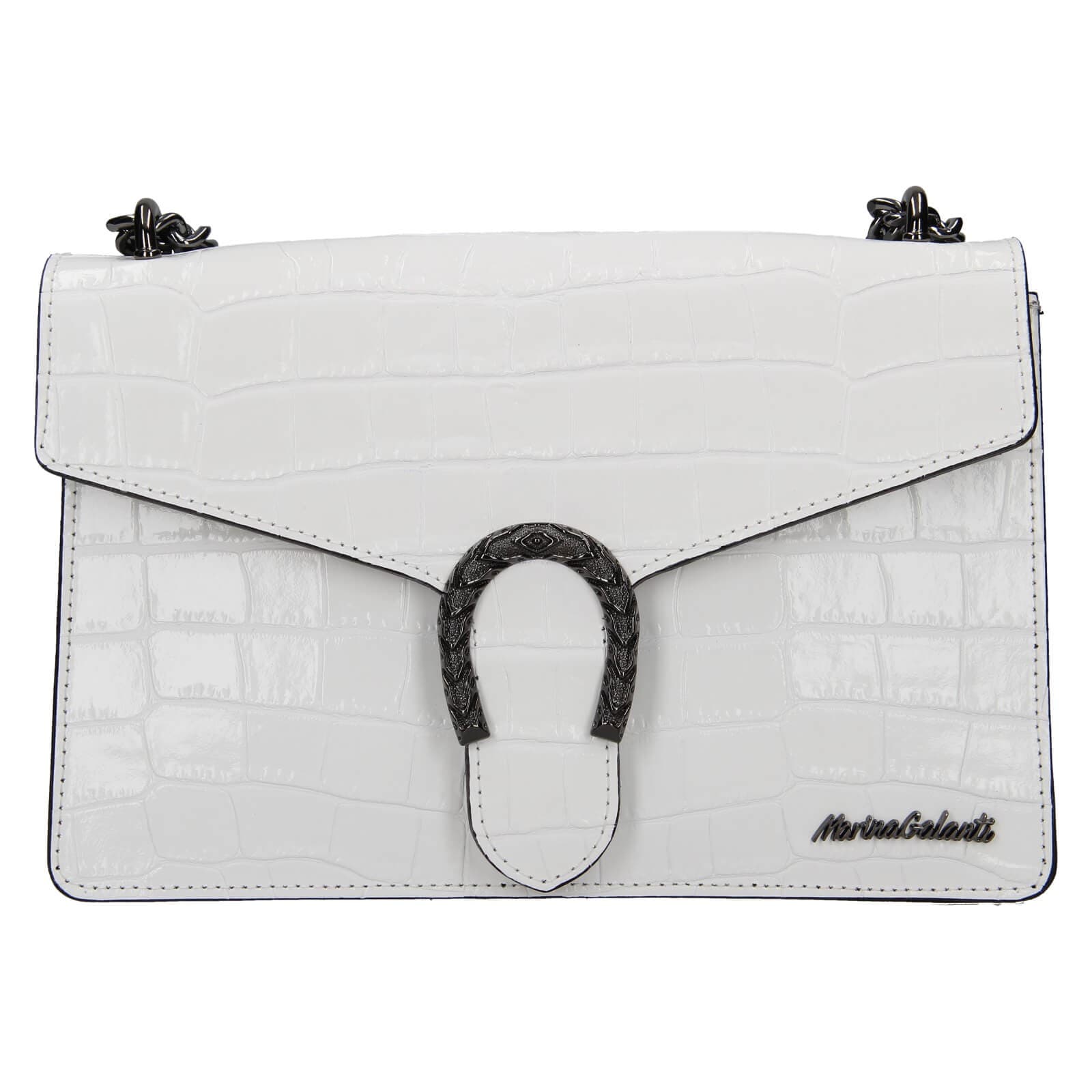 Kožená crossbody kabelka Marina Galanti Manett, bílá