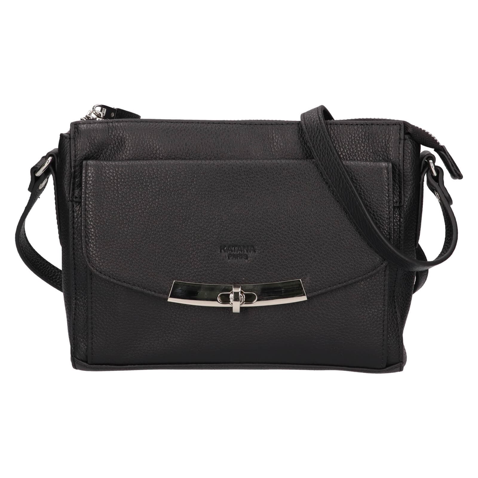 Kožená crossbody kabelka Katana Zanets, černá