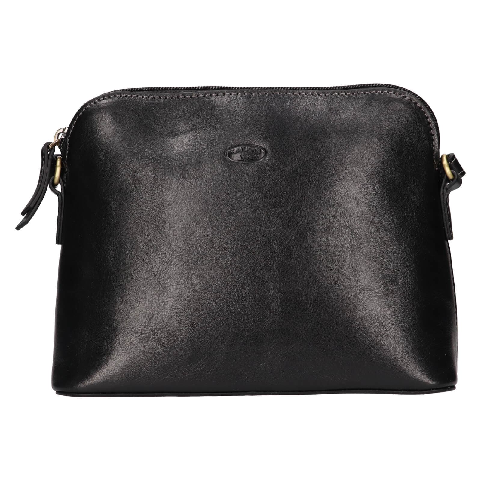 Kožená crossbody kabelka Katana Porse, černá