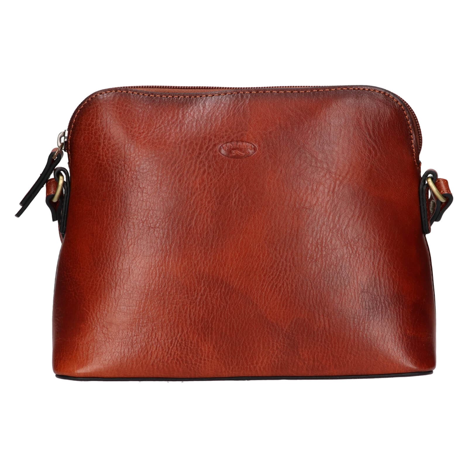 Kožená crossbody kabelka Katana Porse, hnědá