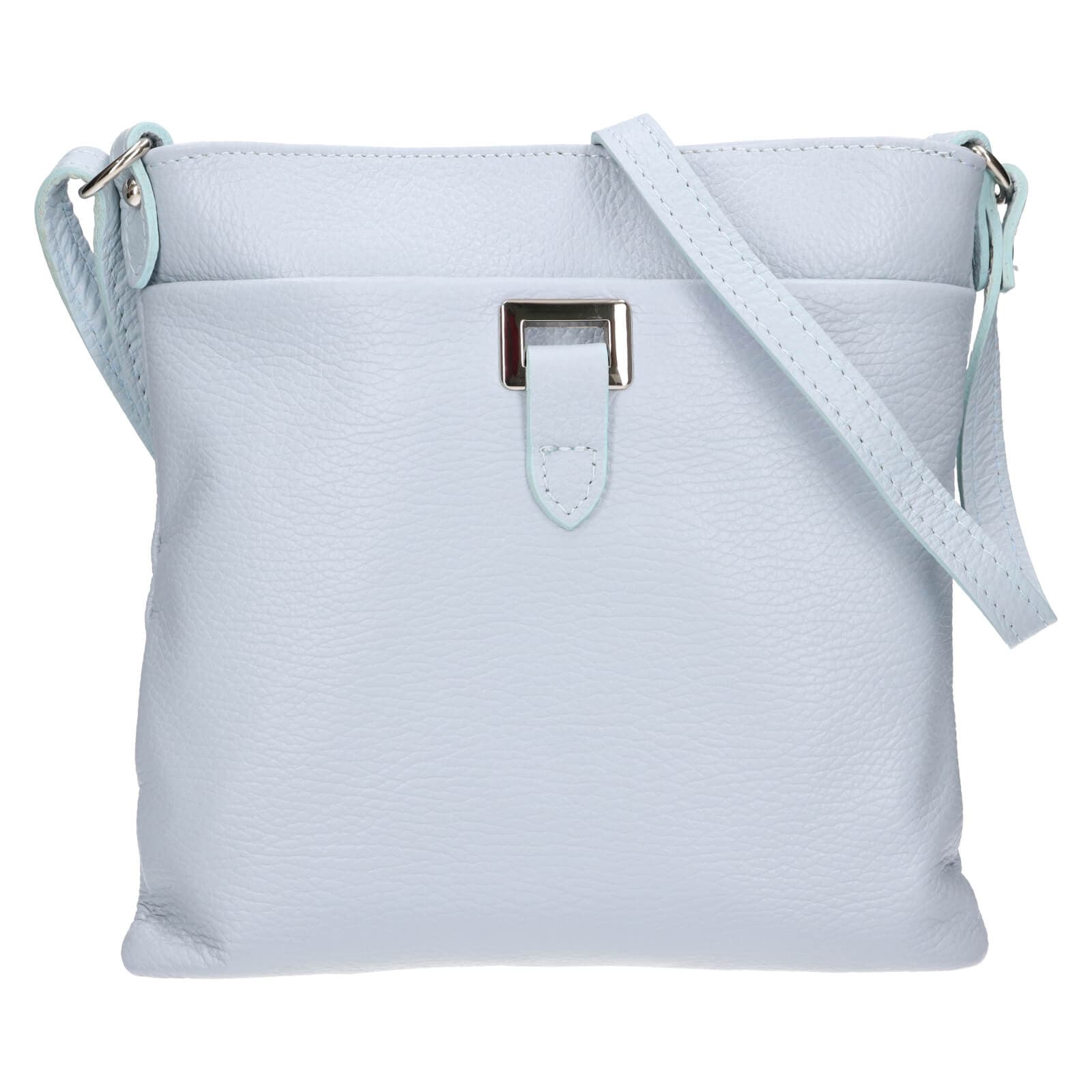 Kožená crossbody kabelka Italia Gotta, modrá