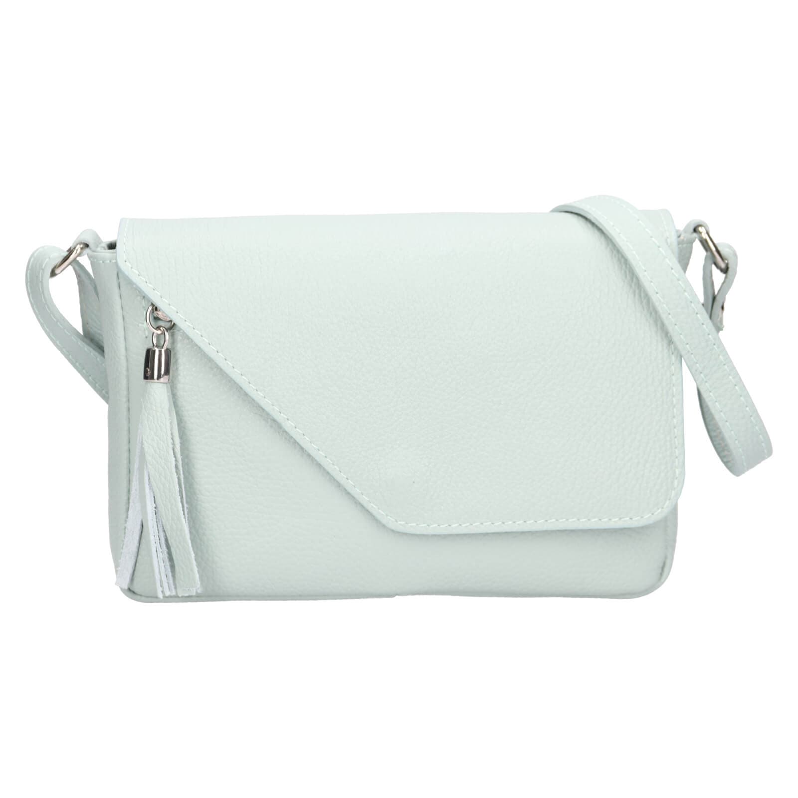 Kožená crossbody kabelka Italia Kalia, modrá