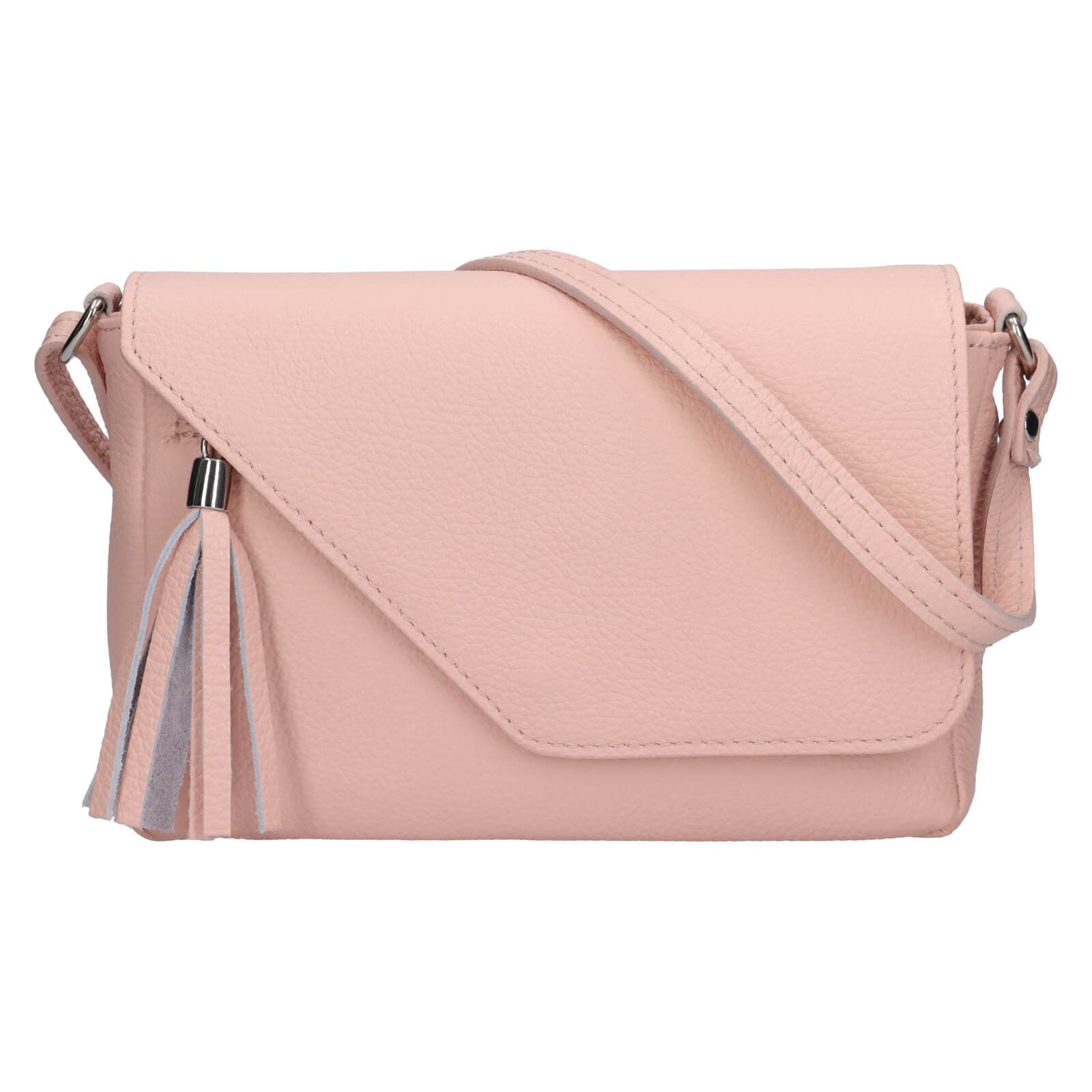 Kožená crossbody kabelka Italia Kalia, růžová