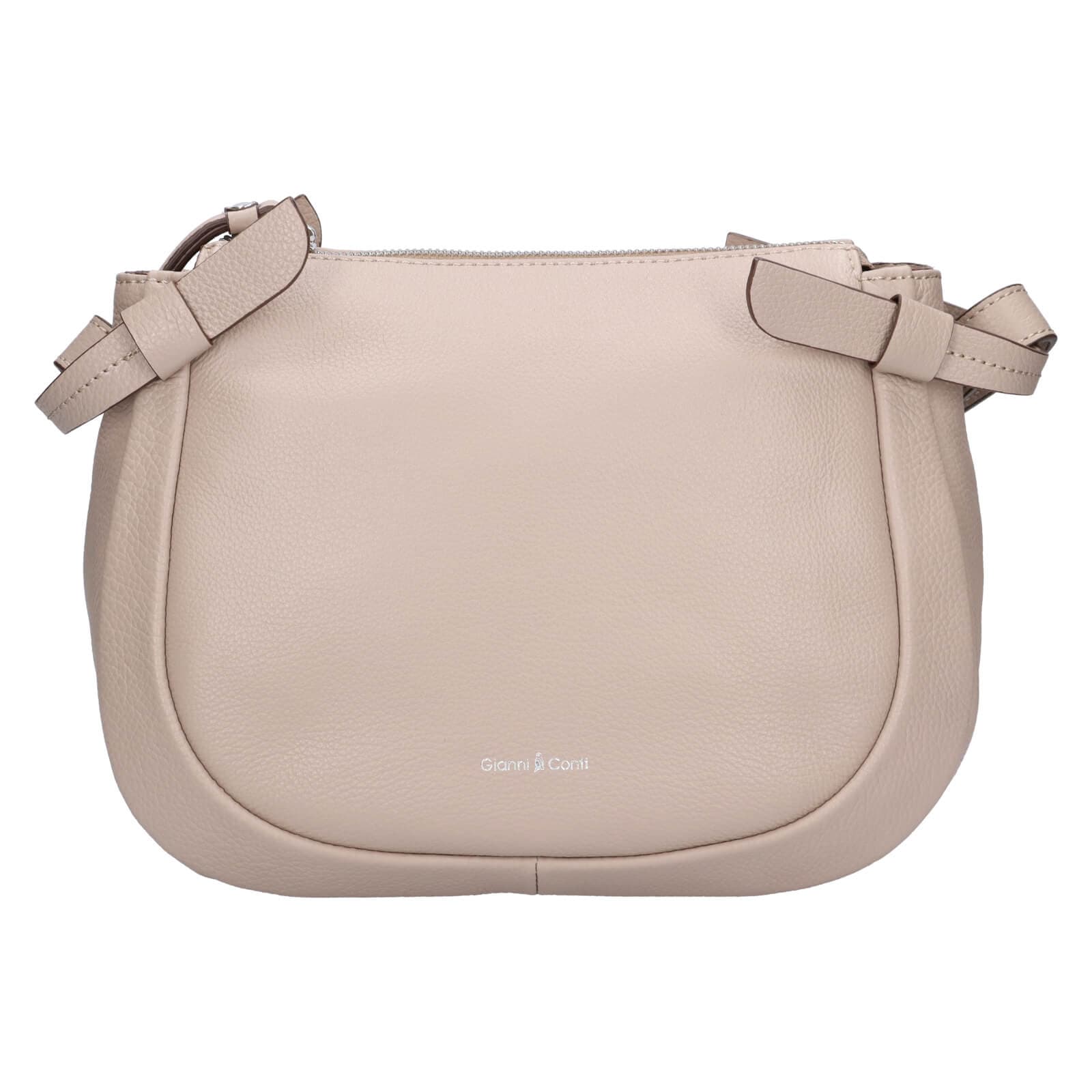 Kožená crossbody kabelka Gianní Conti Sabine, béžová