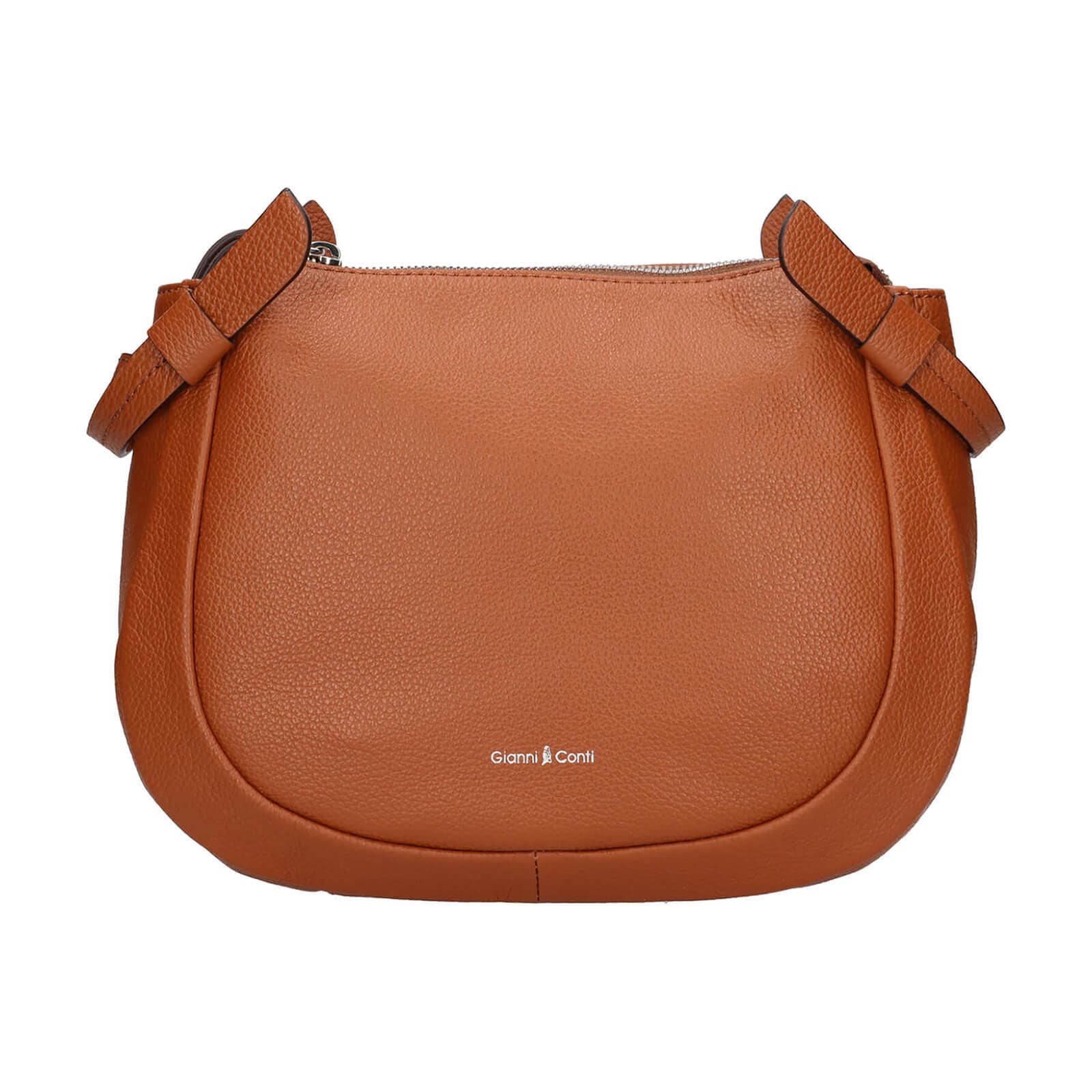 Kožená crossbody kabelka Gianní Conti Sabine, hnědá