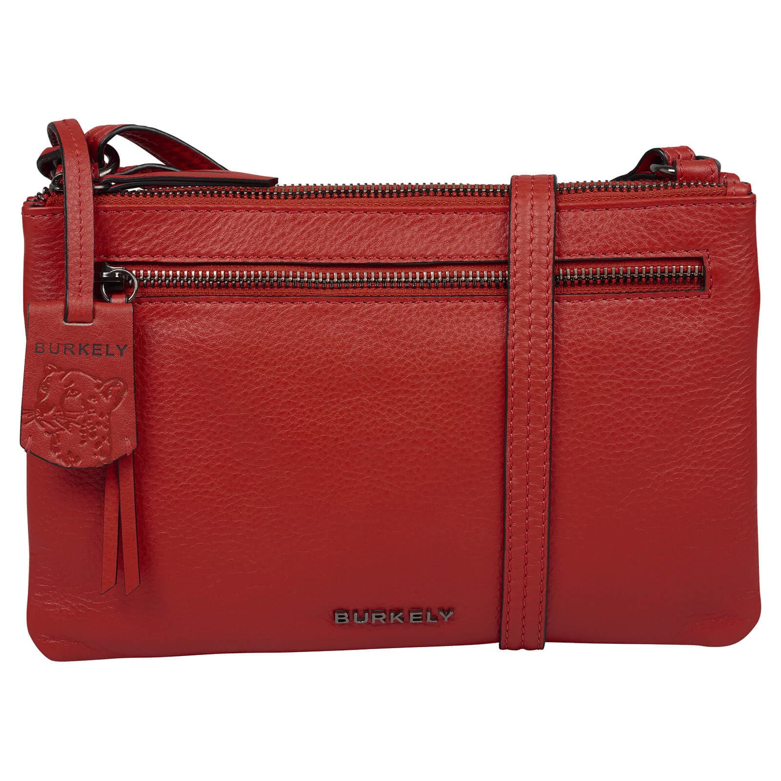 Crossbody kožená kabelka Burkely Whelly, červená
