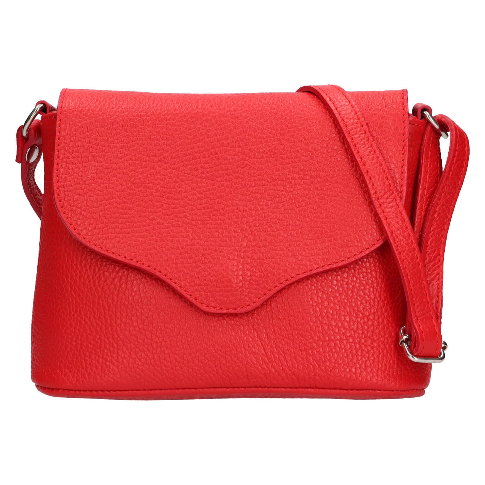 Kožená crossbody kabelka Italia Alice, červená
